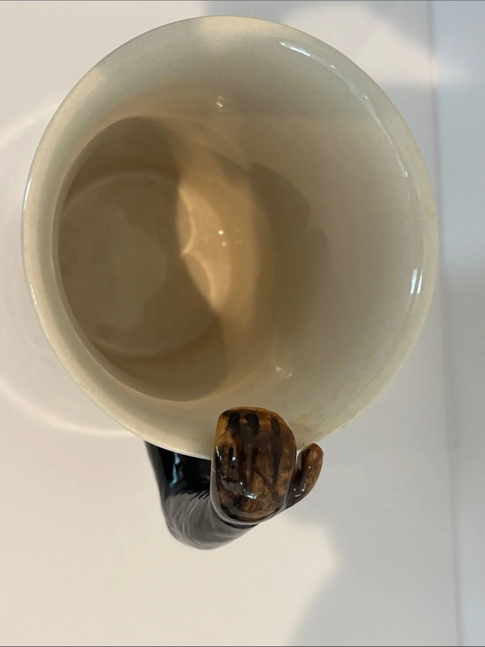 Vintage Pier 1 Imports Hand Painted Chimpanzee Monkey Mug 3D